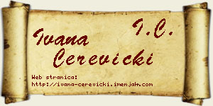 Ivana Čerevicki vizit kartica